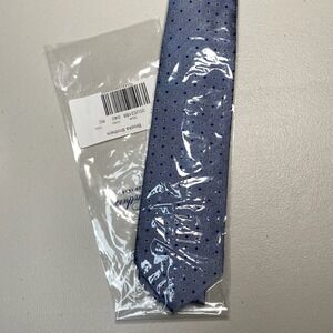 Brooks Brothers Makers Merchants Tie 57.5x3.25 Silk Blue Geometric Foulard